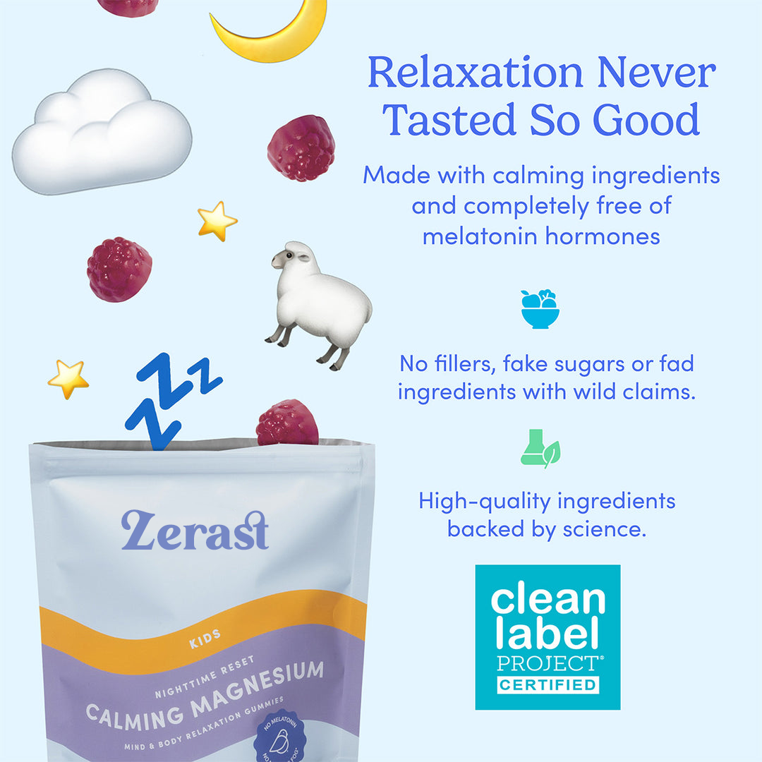 ZERAST Kids’ Nighttime Reset Calming Magnesium